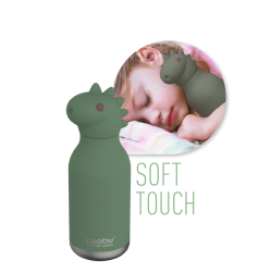 ASOBU Bestie Kids Insulated Water Bottle With Detachable Soft Animal Head 16 Ounce