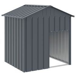 VIDAXL Dog House With Roof Anthracite 117X103X123 Cm Galvanised Steel