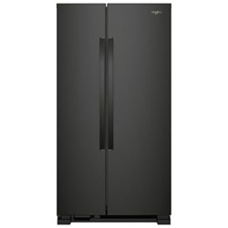 Open Box - Whirlpool 36" 24.9 Cu. Ft. Side-by-Side Refrigerator with LED Lighting - Black - Perfect Condition