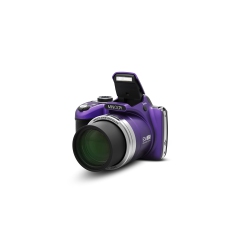 MINOLTA Pro Shot 16 Mega Pixel HD Digital Camera With 53X Optical Zoom, Full 1080P HD Video & 16GB Sd Card, Mn53Z In Purple