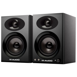 M-AUDIO - Bx3 Graphite 3.5" Multimedia Reference Monitor Speaker - Pair - Black/grey