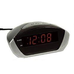 HAUZ - Dual Alarm Digital Alarm Clock, Led Display In Black