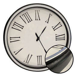 HAUZ - Round Wall Clock, 14" Diameter, Quartz Precision In White