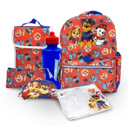 FAST FORWARD Paw Patrol Backpack 16 Inch Kids Backpack With Lunch Box - 6 Piece Set for Kids