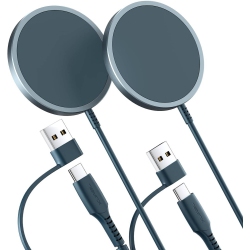 NONE 2 Pack Magnetic Wireless Charger Compatible \w Magsafe Charger for Iphone 15/15 Pro/15 Plus/15 Pro Max/14/14 Pro/14 Plus/14 Pro Max/13/13 Pro/13