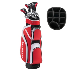 COSTWAY Ladies Womens Complete Golf Clubs Set 10 Pieces Includes Alloy Driver In Red