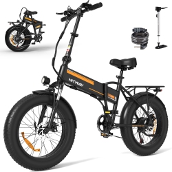 HITWAY Bk10M Adult Folding Electric Bike L 20 4.0 Fat Tire L 750W Motor L Speed Up to 32 Km/h| Battery Range Up to 50 Km| 48V 15Ah Removable Battery