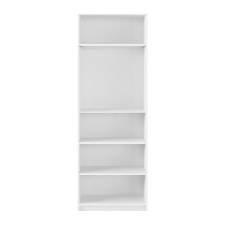 AMBER & EMILY Matteo 5-Shelf Narrow Bookshelf With 3 Adjustable Shelves