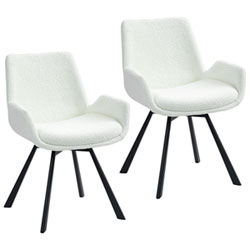 Signy Modern Fabric Dining Chair - Set of 2 - Ivory