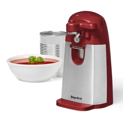 STARFRIT - Electric Can Opener With Bottle Opener And Knife Sharpener In Red