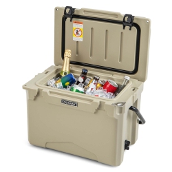 COSTWAY 25 Qt Portable Cooler Rotomolded Ice Chest Insulated Ice Box for 5-7 Days
