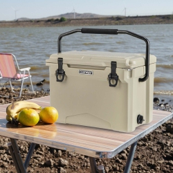 Costway 25 QT Portable Cooler Rotomolded Ice Chest Insulated Ice