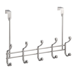 ITY INTERNATIONAL - Rail Of 10 Hooks for Door Nickel In Silver