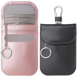 HLD Key Fob Protector, Bags, Anti-Theft Pouch, Anti-Hacking Case Blocker, Rfid Signal Blocking Bag for Car Key And Rose Gold 2 Pack In Black