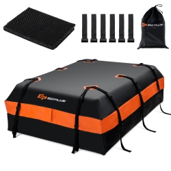 COSTWAY Goplus 21 Cubic Feet Car Roof Bag Rooftop Cargo Carrier Waterproof Soft Top Luggage Bag
