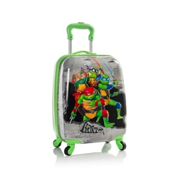 TMNT Teenage Mutant Ninja Turtles Hardside 18" Luggage Spinner Carry-On Travel Trolley Suitcase for Kids