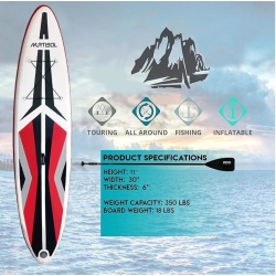 11FT Inflatable Stand up Paddle Board Ultra-Thick Durable