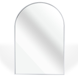 KOSSMAI 30"x 20" Arch Wall Mirror With Metal Frame for Living Room, Bed Room Bathroom Entry - In Silver
