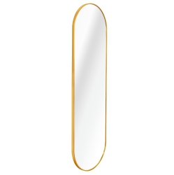 KOSSMAI 63"x 20" Pill-Shaped Full Wall Mirror - In Gold