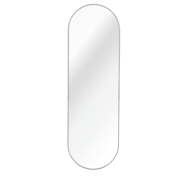 KOSSMAI 63"x20" Pill-Shaped Full Wall Mirror - In Silver