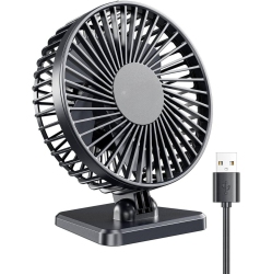 NONE USB Desk Fan, Portable Quiet 3 Speeds Wind Desktop Personal Fan, Adjustment Mini Fan Table Fan for Better Cooling, Office Home Indoor Outdoor