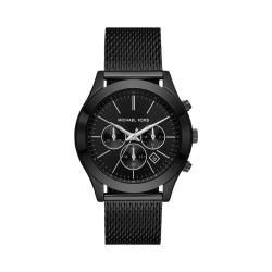 MICHAEL KORS Chronograph Stainless Steel Watch In Black