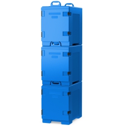 COSTWAY 3 Pack End-Loading Insulated Food Pan Carrier Hot & Cold 5 Food Pan Capacity