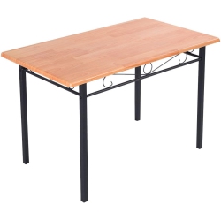 COSTWAY 47" Dining Table Modern Rectangular Kitchen With Spacious Tabletop & Steel Legs