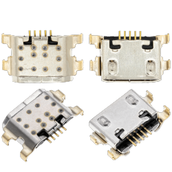 ESOURCE PARTS Replacement Charging Port Soldering Required - 05 Pin - Micro B - 4 Anchor Points (C362)