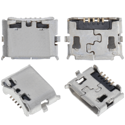 ESOURCE PARTS Replacement Charging Port Soldering Required - 05 Pin - Micro B - 4 Anchor Points (C138)