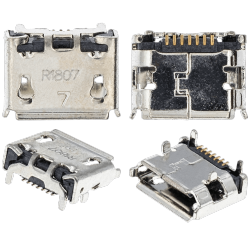 ESOURCE PARTS Replacement Charging Port Soldering Required - 07 Pin - Micro B - 4 Anchor Points (C216)