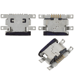 ESOURCE PARTS Replacement Charging Port Soldering Required - 05 Pin - Micro B - 4 Anchor Points (C380)
