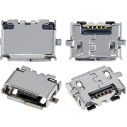 ESOURCE PARTS Replacement Charging Port Soldering Required - 05 Pin - Micro A - 2 Anchor Points (C021)