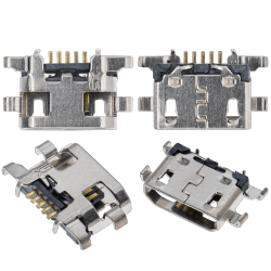 ESOURCE PARTS Replacement Charging Port Soldering Required - 05 Pin - Micro B - 4 Anchor Points (C073)