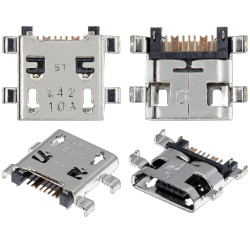 ESOURCE PARTS Replacement Charging Port Soldering Required - 07 Pin - Micro B - 4 Anchor Points (C219)