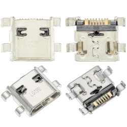 ESOURCE PARTS Replacement Charging Port Soldering Required - 07 Pin - Micro B - 4 Anchor Points (C061)