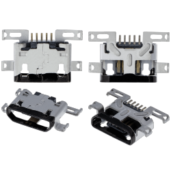ESOURCE PARTS Replacement Charging Port Soldering Required - 05 Pin - Micro B - 4 Anchor Points (C192)