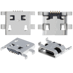 ESOURCE PARTS Replacement Charging Port Soldering Required - 05 Pin - Micro B - 4 Anchor Points (C096)