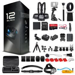 GOPRO Hero12 Waterproof Action Camera With 64GB Card And 50 Piece Diginerds Accessory Kit