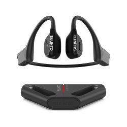 SUUNTO Wing Open-Ear Bone Conduction Bluetooth Wireless Sport Headphone With Charging Stand - In Black