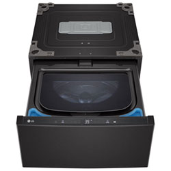 Open Box - LG Sidekick 27" 1.0 Cu. Ft. Laundry Pedestal Washer (WD300CB) - Black Steel - Perfect Condition
