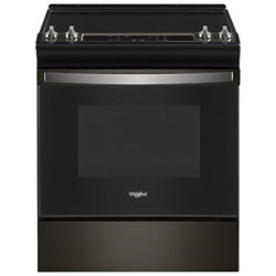 Open Box - Whirlpool 30" 4.8 Cu. Ft. Self-Clean Slide-In Electric Range -Black Stainless- Perfect Condition