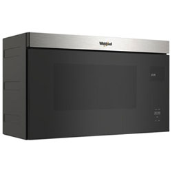 Open Box - Whirlpool Over-The-Range Turntable-Free Flush-Mount Microwave -1.1 Cu. Ft. - Perfect Condition