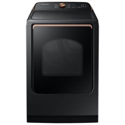 Open Box - Samsung 7.4 Cu. Ft. Electric Steam Dryer (DVE54CG7550VAC) - Black - Scratch & Dent