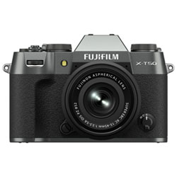 Fujifilm X-T50 Mirrorless Camera (Body Only) - Charcoal Silver
