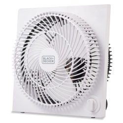 BLACKDECKER Black+Decker Portable 9 Inch Box Fan, 3 Speed Settings & Self Standing, White