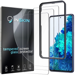 INSKIN Screen Protector for Samsung Galaxy S20 Fe (4G/5G) 6.5" - 3-Pack, Tempered Glass, Auto-Alignment, Fingerprint Fri