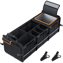 AXGEAR Car Trunk Storage Box Cargo Organizer Collapsible Adjustable Lid for Car Suv