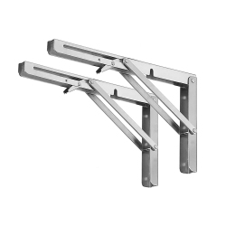 AXGEAR Folding Shelf Brackets 10 Inch Stainless Steel Drop Down Bracket Heavy Duty