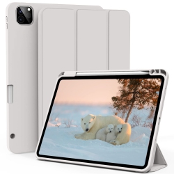 HLD Ipad Air 13 Inch M2 Case 2024 / Ipad Pro 12.9 Inch Case 6Th/5Th/4Th Generation \w Pencil Holder, Slim Soft Tpu Back Tablet Cover, Auto Sleep/wake